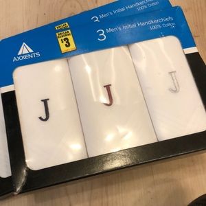 Nine men’s cotton handkerchiefs Monogram J